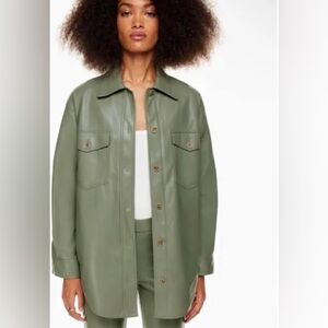 Green Leather Ganna Jacket